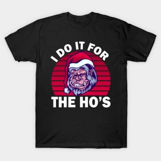 Gorilla Christmas Says The Ho's T-Shirt